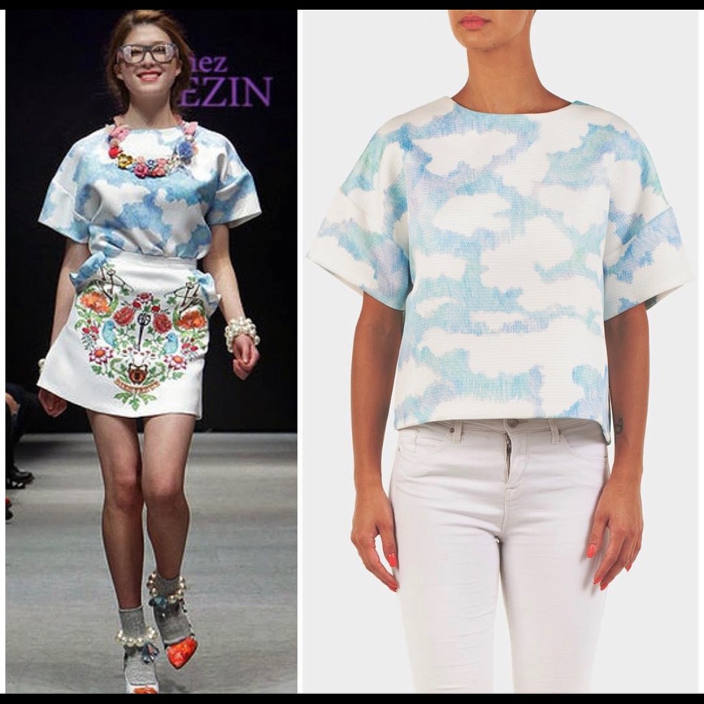 Cloud printed top by Korean Designer